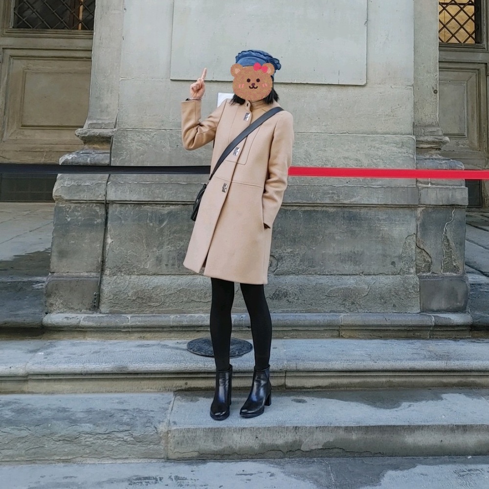 Maje wool coat/ beige/ FR36/ US S